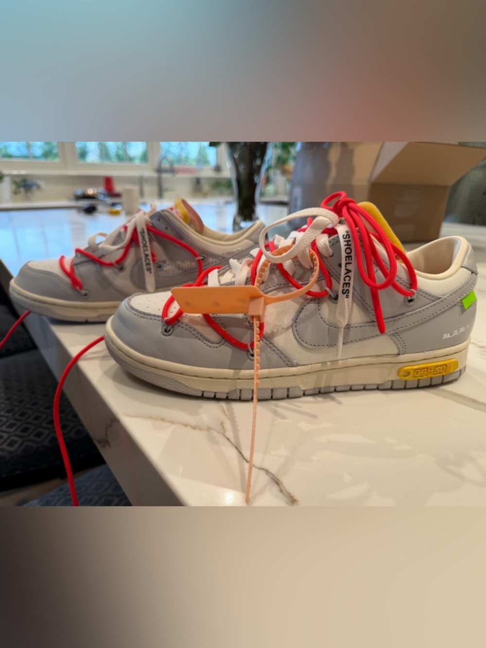 Nike Off White x Dunk Low Lot 06/50 - Size 9.5 - worn once!! - Picture 4 of 12